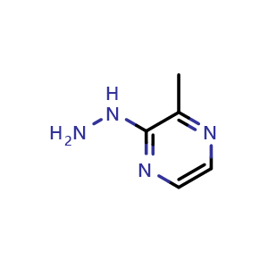 Chemical structure of 1-(3-methylpyrazin-2-yl)hydrazine , CAS 19848-54-5, AChemBlock O31641