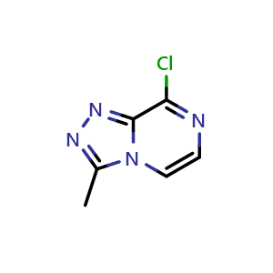 Chemical structure of 8-chloro-3-methyl-[1,2,4]triazolo[4,3-a]pyrazine , CAS 68774-78-7, AChemBlock O31654