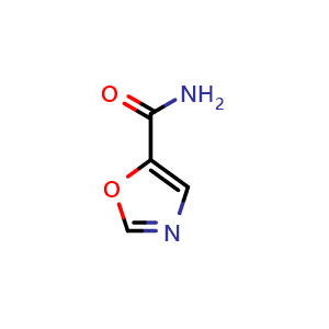 Chemical structure of oxazole-5-carboxamide , CAS 158178-93-9, AChemBlock O31664