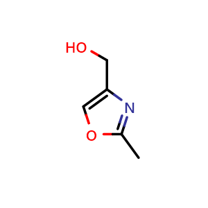 Chemical structure of (2-methyloxazol-4-yl)methanol , CAS 141567-53-5, AChemBlock O31665