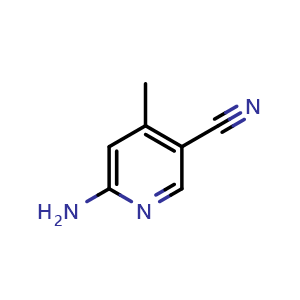 Chemical structure of 6-amino-4-methylpyridine-3-carbonitrile , CAS 179555-10-3, AChemBlock O31674