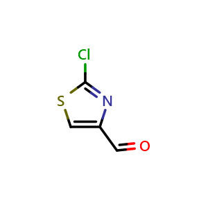Chemical structure of 2-chlorothiazole-4-carbaldehyde , CAS 5198-79-8, AChemBlock O31704