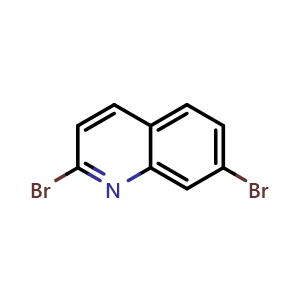 Chemical structure of 2,7-dibromoquinoline , CAS 1334405-59-2, AChemBlock O31720