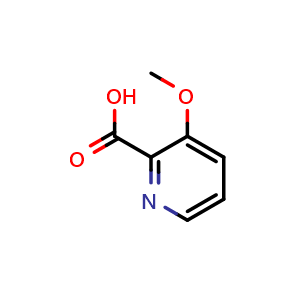 Chemical structure of 3-methoxypyridine-2-carboxylic acid , CAS 16478-52-7, AChemBlock O31773