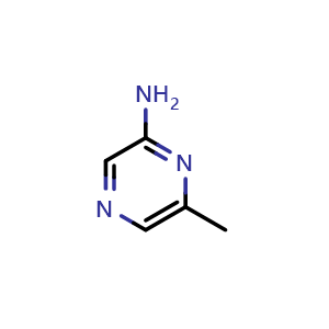 Chemical structure of 6-Methylpyrazin-2-amine , CAS 5521-56-2, AChemBlock O31827