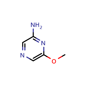 Chemical structure of 6-methoxypyrazin-2-amine , CAS 6905-47-1, AChemBlock O31831