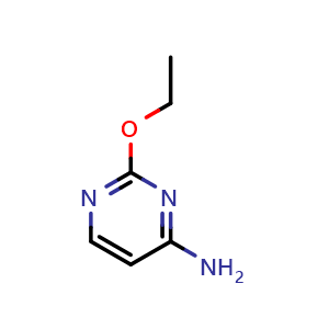 Chemical structure of 2-ethoxypyrimidin-4-amine , CAS 3289-48-3, AChemBlock O31834