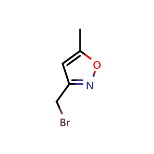 Chemical structure of 3-(bromomethyl)-5-methylisoxazole , CAS 130628-75-0, AChemBlock O31840