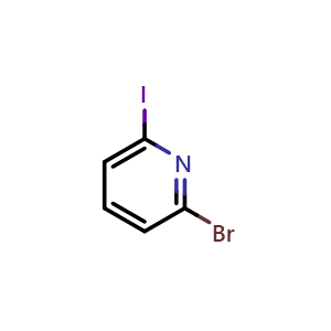 Chemical structure of 2-bromo-6-iodopyridine , CAS 234111-08-1, AChemBlock O31854