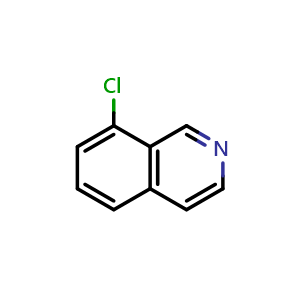 Chemical structure of 8-chloroisoquinoline , CAS 34784-07-1, AChemBlock O31856