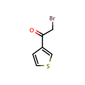 Chemical structure of 2-bromo-1-(thiophen-3-yl)ethanone , CAS 1468-82-2, AChemBlock O31908