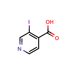Chemical structure of 3-iodopyridine-4-carboxylic acid , CAS 57842-10-1, AChemBlock O31943