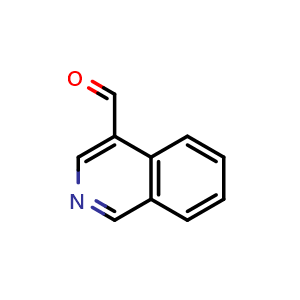 Chemical structure of Isoquinoline-4-carbaldehyde , CAS 22960-16-3, AChemBlock O31961