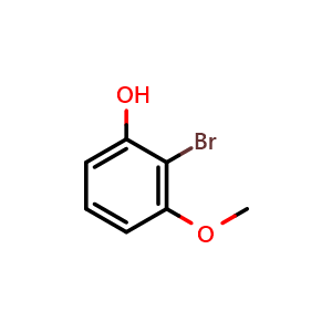 Chemical structure of 2-bromo-3-methoxyphenol , CAS 135999-16-5, AChemBlock O31968