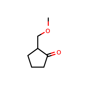 Chemical structure of 2-(methoxymethyl)cyclopentanone , CAS 35457-02-4, AChemBlock O31995