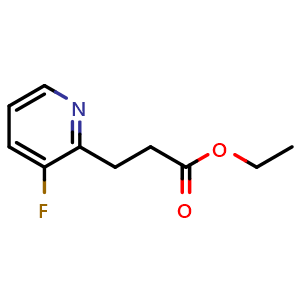 Chemical structure of Ethyl 3-(3-fluoropyridin-2-yl)propanoate , CAS 1427360-81-3, AChemBlock O32007