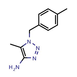 Chemical structure of 5-methyl-1-(4-methylbenzyl)-1H-1,2,3-triazol-4-amine , CAS 1498997-64-0, AChemBlock O32027
