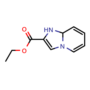 Chemical structure of ethyl 1,8a-dihydroimidazo[1,2-a]pyridine-2-carboxylate , CAS 1337880-52-0, AChemBlock O32032