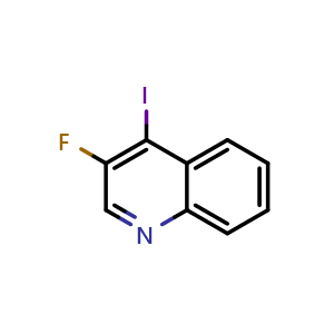 Chemical structure of 3-fluoro-4-iodoquinoline , CAS 213772-63-5, AChemBlock O32035