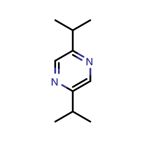Chemical structure of 2,5-diisopropylpyrazine , CAS 24294-83-5, AChemBlock O32041