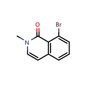 Chemical structure of 8-bromo-2-methylisoquinolin-1(2H)-one , CAS 643069-17-4, AChemBlock O32077