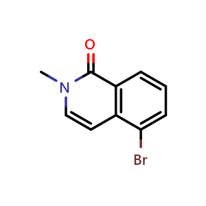 Chemical structure of 5-bromo-2-methylisoquinolin-1(2H)-one , CAS 1367905-79-0, AChemBlock O32086