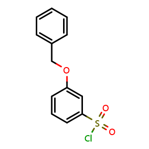 Chemical structure of 3-(benzyloxy)benzene-1-sulfonyl chloride , CAS 162711-45-7, AChemBlock O32096