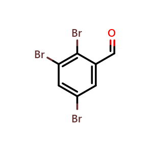 Chemical structure of 2,3,5-tribromobenzaldehyde , CAS 477534-83-1, AChemBlock O32099