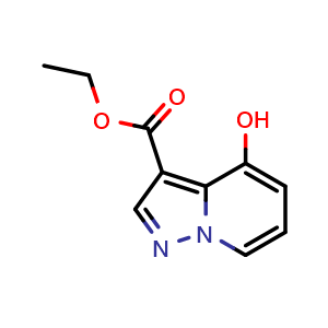 Chemical structure of ethyl 4-hydroxyH-pyrazolo[1,5-a]pyridine-3-carboxylate , CAS 55899-22-4, AChemBlock O32217