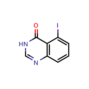 Chemical structure of 4(3H)-Quinazolinone,5-iodo- , CAS 860193-45-9, AChemBlock O32225