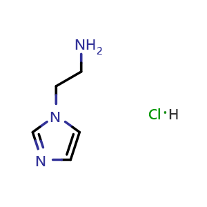 Chemical structure of 2-(1H-Imidazol-1-yl)ethanamine hydrochloride , CAS 154094-97-0, AChemBlock O32262