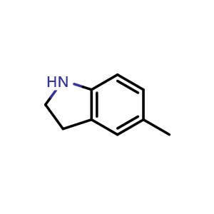 Chemical structure of 5-Methylindoline , CAS 65826-95-1, AChemBlock O32270