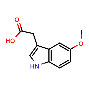 Chemical structure of 5-Methoxyindole-3-acetic acid , CAS 3471-31-6, AChemBlock O32288