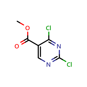 Chemical structure of Methyl2,4-Dichloropyrimidine-5-carboxylate , CAS 3177-20-6, AChemBlock O32290