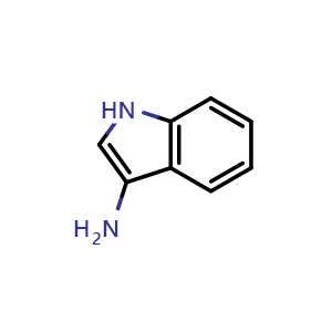 Chemical structure of 1H-Indol-3-ylamine , CAS 7250-19-3, AChemBlock O32346