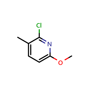 Chemical structure of 2-Chloro-6-methoxy-3-methylpyridine , CAS 1227593-81-8, AChemBlock O32368