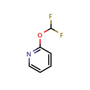 Chemical structure of 2-(Difluoromethoxy)pyridine , CAS 865075-07-6, AChemBlock O32452