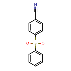 Chemical structure of 4-(Phenylsulfonyl)benzonitrile , CAS 28525-13-5, AChemBlock O32502