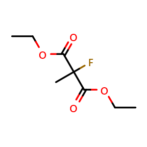 Chemical structure of Diethyl 2-fluoro-2-methylmalonate , CAS 16519-02-1, AChemBlock O32507