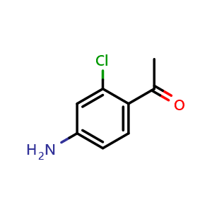 Chemical structure of 1-(4-Amino-2-chlorophenyl)ethanone , CAS 72531-23-8, AChemBlock O32522