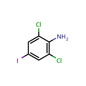 Chemical structure of 2,6-Dichloro-4-iodoaniline , CAS 697-89-2, AChemBlock O32546