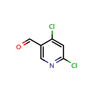 Chemical structure of 4,6-Dichloronicotinaldehyde , CAS 1060811-62-2, AChemBlock O32554