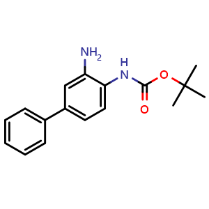 Chemical structure of tert-Butyl (3-amino-[1,1'-biphenyl]-4-yl)carbamate , CAS 335255-33-9, AChemBlock O32603