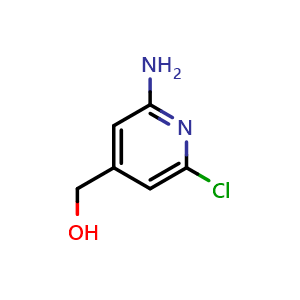 Chemical structure of (2-Amino-6-chloropyridin-4-yl)methanol , CAS 1334294-36-8, AChemBlock O32607