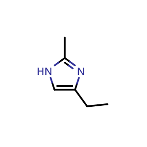Chemical structure of 4-Ethyl-2-methyl-1H-imidazole , CAS 29239-89-2, AChemBlock O32620