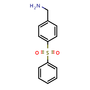 Chemical structure of 4-Benzenesulfonyl-benzylamine , CAS 94341-56-7, AChemBlock O32636