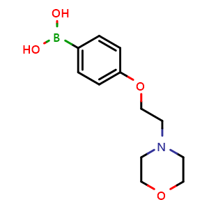 Chemical structure of 4-(2-Morpholinoethoxy)phenylboronic acid , CAS 279262-19-0, AChemBlock O32659