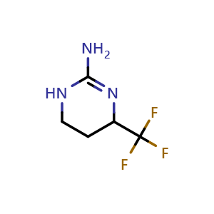 Chemical structure of 4-(Trifluoromethyl)-1,4,5,6-tetrahydropyrimidin-2-amine , CAS 794477-74-0, AChemBlock O32665