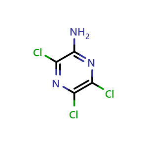 Chemical structure of Trichloropyrazin-2-amine , CAS 13484-51-0, AChemBlock O32689