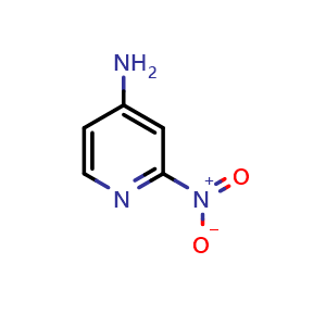 Chemical structure of 2-Nitropyridin-4-amine , CAS 14916-64-4, AChemBlock O32690